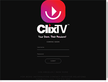 Tablet Screenshot of clixtv.com